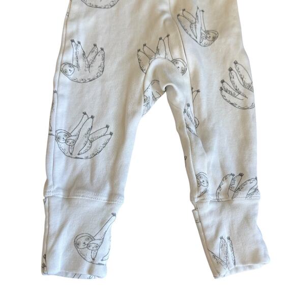 Oliver & Rain Organic Cotton Sloth Print Footless Sleeper Newborn NB - Picture 3 of 9